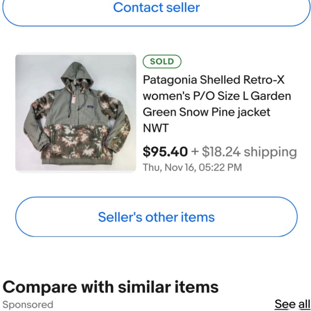 Patagonia Shelled Retro X Pullover in Garden Green Snow Pine - Picture 3 of 5